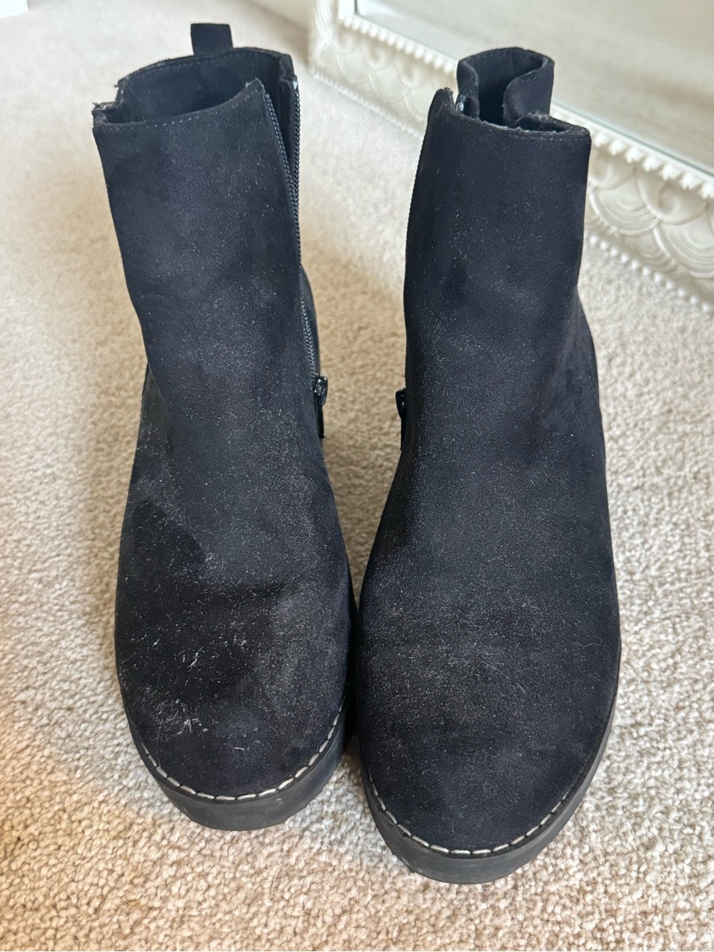 Style & Co. Black Suede Ankle Booties